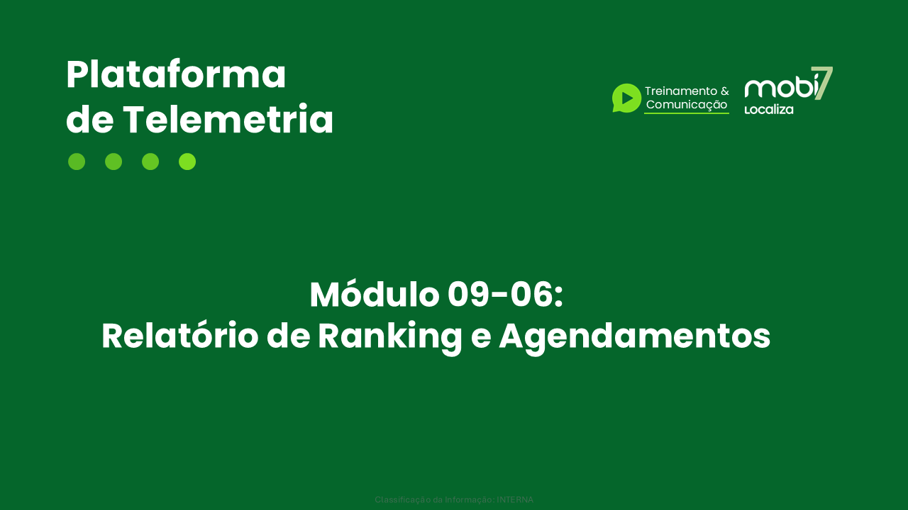 Módulo 9-06: Relatório de Ranking e Agendamentos