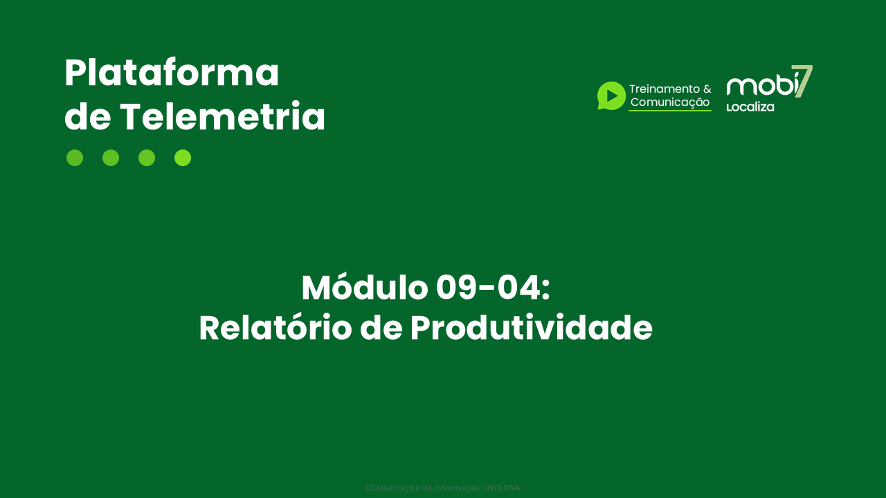 Módulo 9-04: Relatório de Produtividade